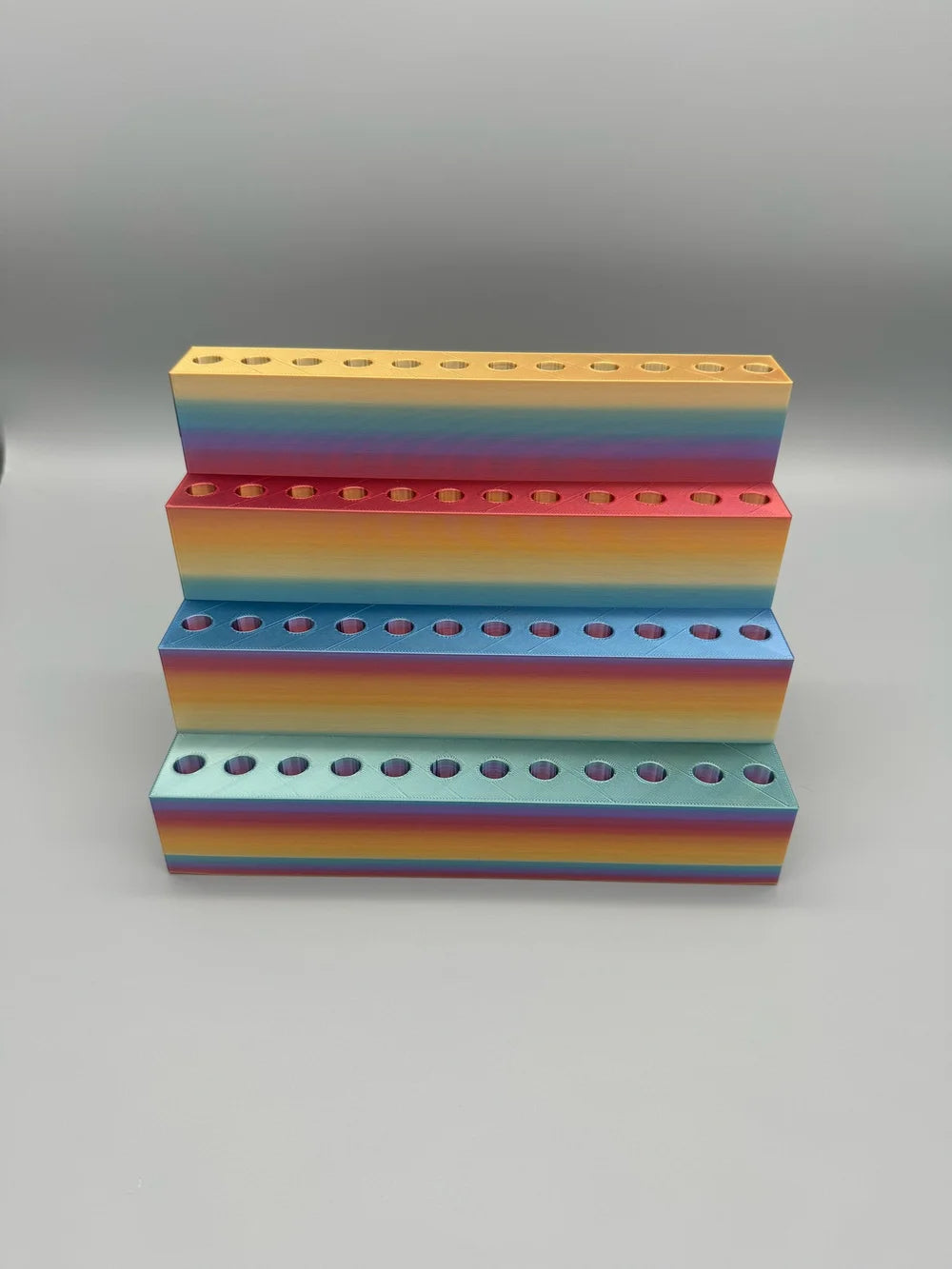 Stair Step Pen Display - 4 tier and 5 Tier - customizable 3D printed