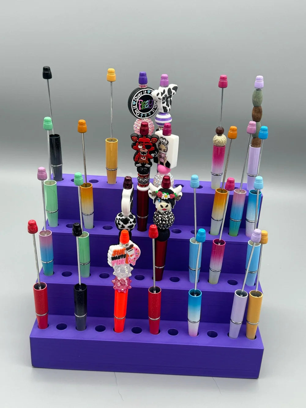 Stair Step Pen Display - 4 tier and 5 Tier - customizable 3D printed