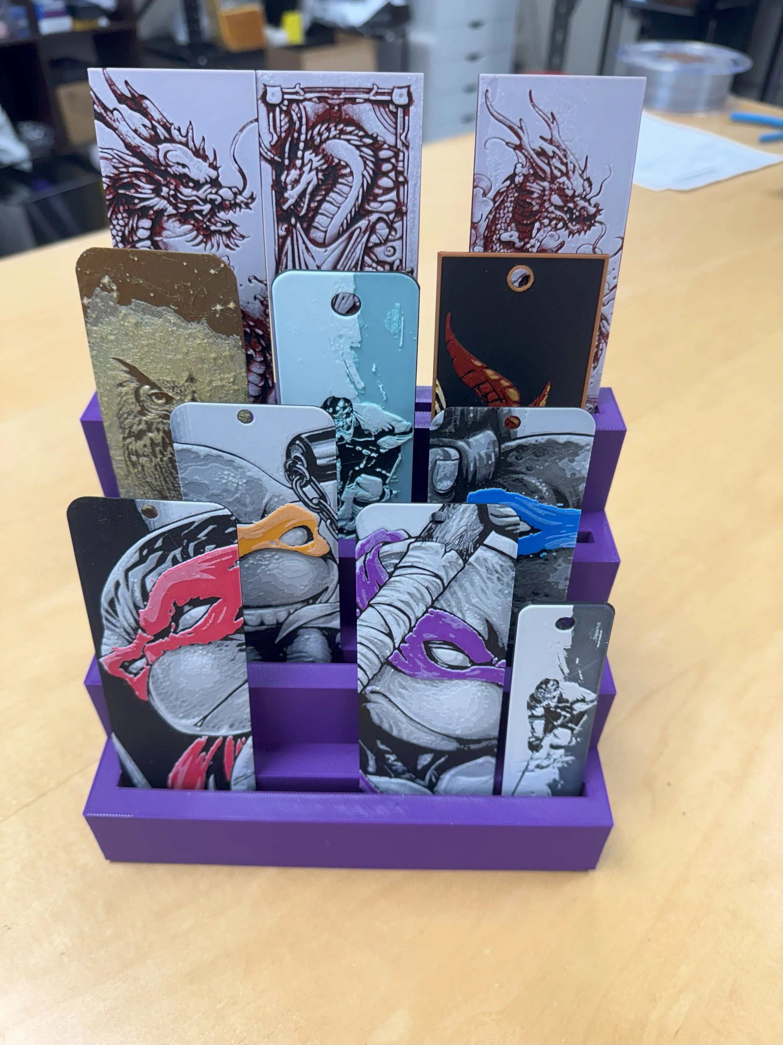 3D Printed Bookmark Display – Perfect for Personal Collections, Art Shows, and Retail Spaces