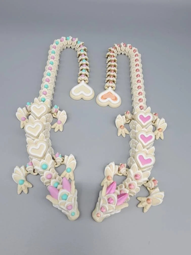3D Printed 16-Inch Valentine Sugar Cookie Dragon – Adorable & Detailed!