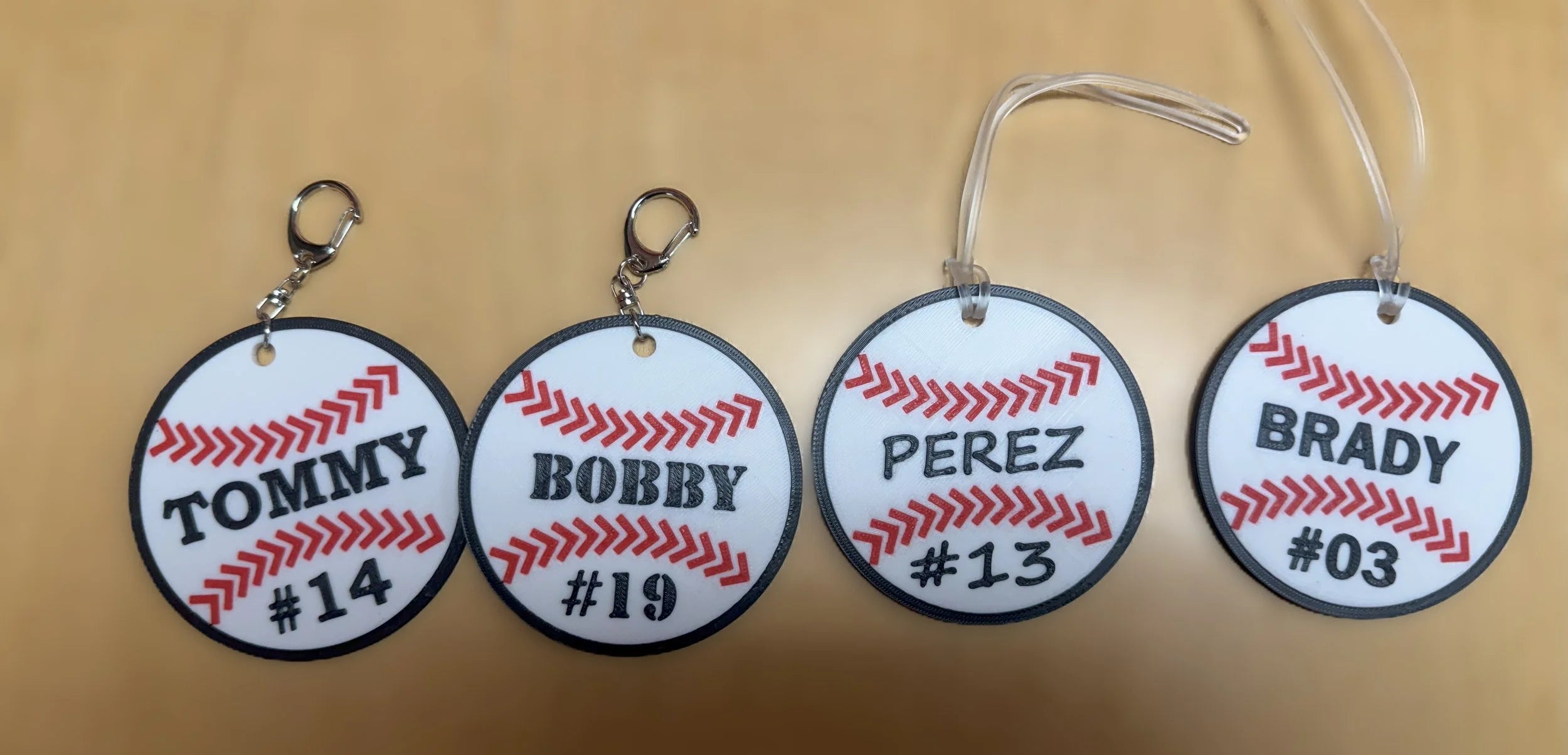 Personalized 3D Printed Baseball & Softball Sports Bag Tag - Custom Name