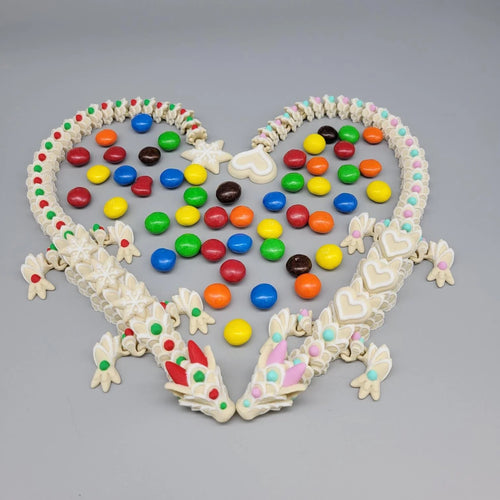 3D Printed 16-Inch Valentine Sugar Cookie Dragon – Adorable & Detailed!
