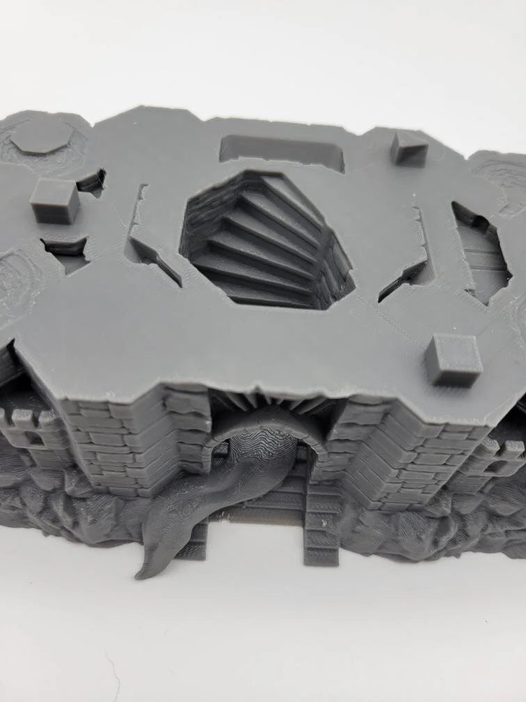3D Printed Mimic Castle Dice Tower: A Wonderful and Highly Detailed Dice Tower for D&D and Other Games