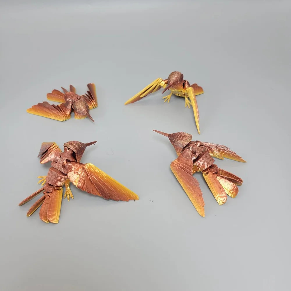 3D Printed Articulated Hummingbird Figurine