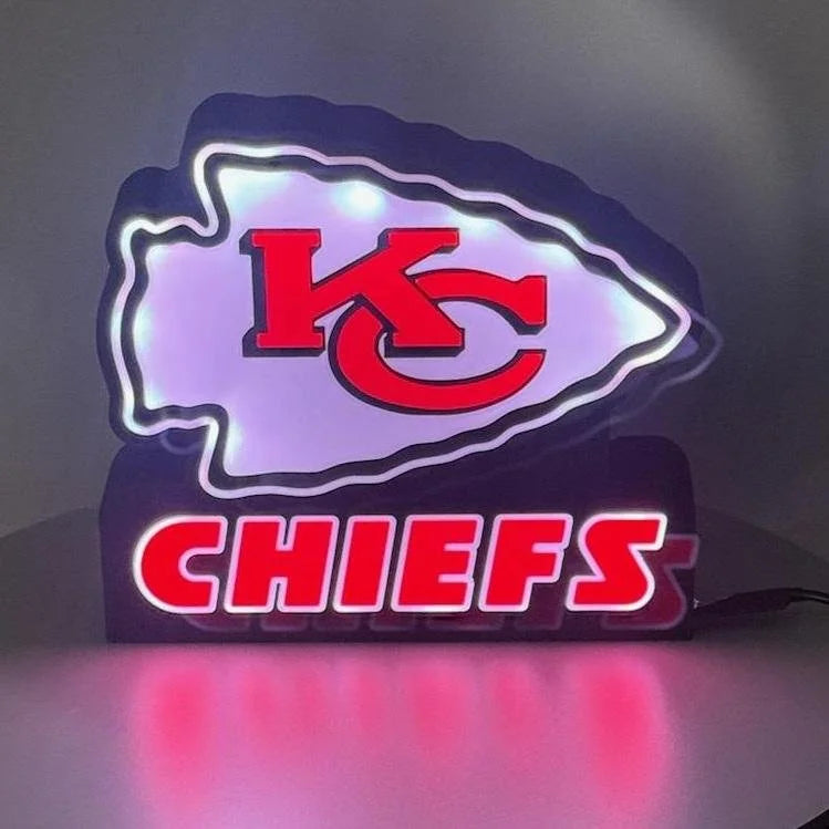 Kansas City Chiefs 3D printed light box