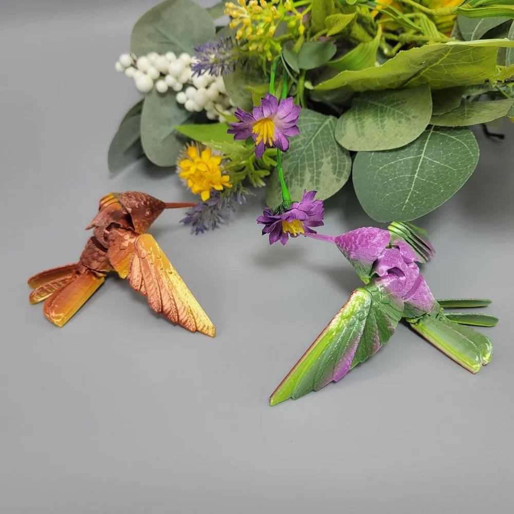 3D Printed Articulated Hummingbird Figurine