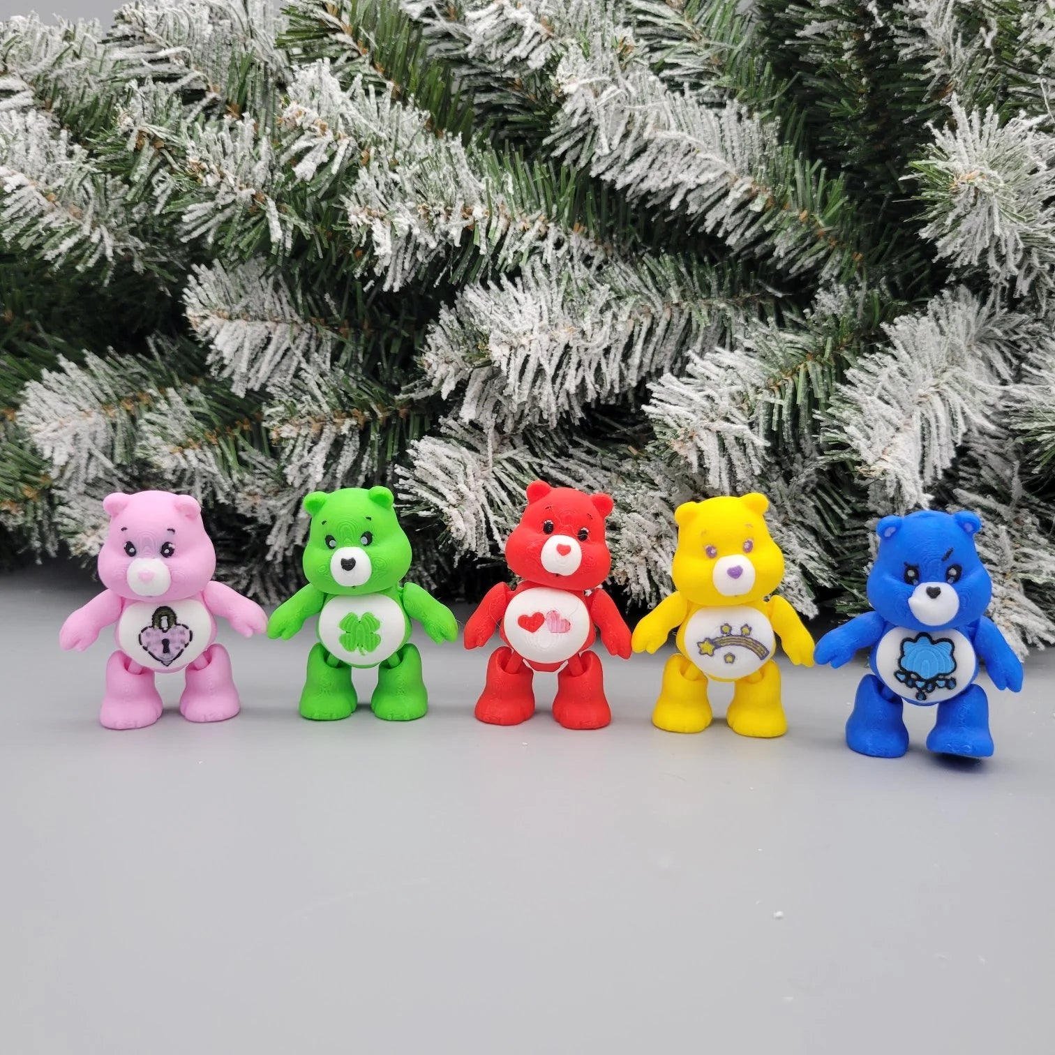 3D Printed Mini Care Bears figurine - Whimsical Collectibles