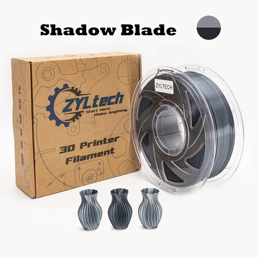 ZYLtech Dual Color Silk Series 3D Printer Filament 1.75mm 1 kg 2.2 lbs