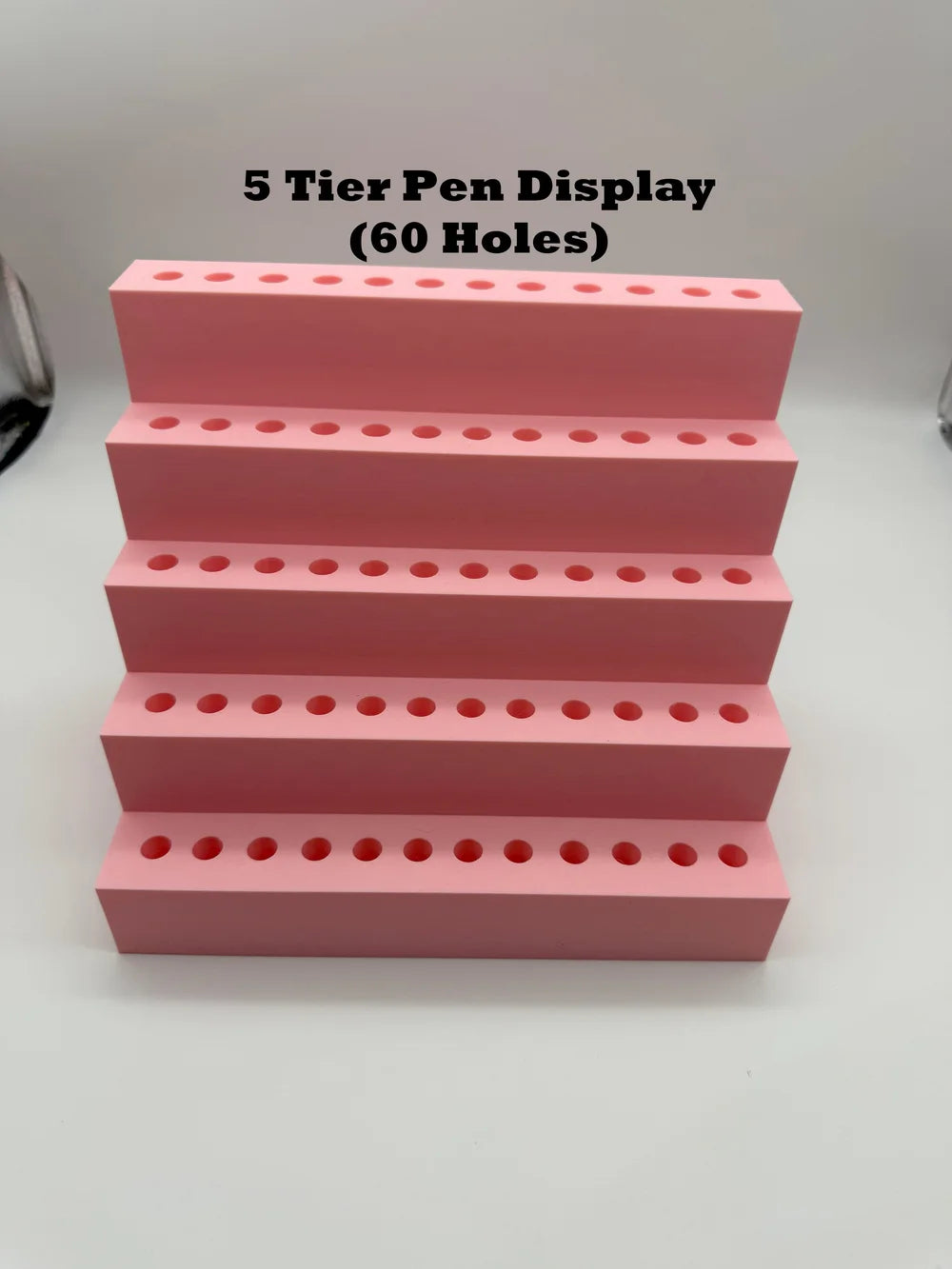 Stair Step Pen Display - 4 tier and 5 Tier - customizable 3D printed