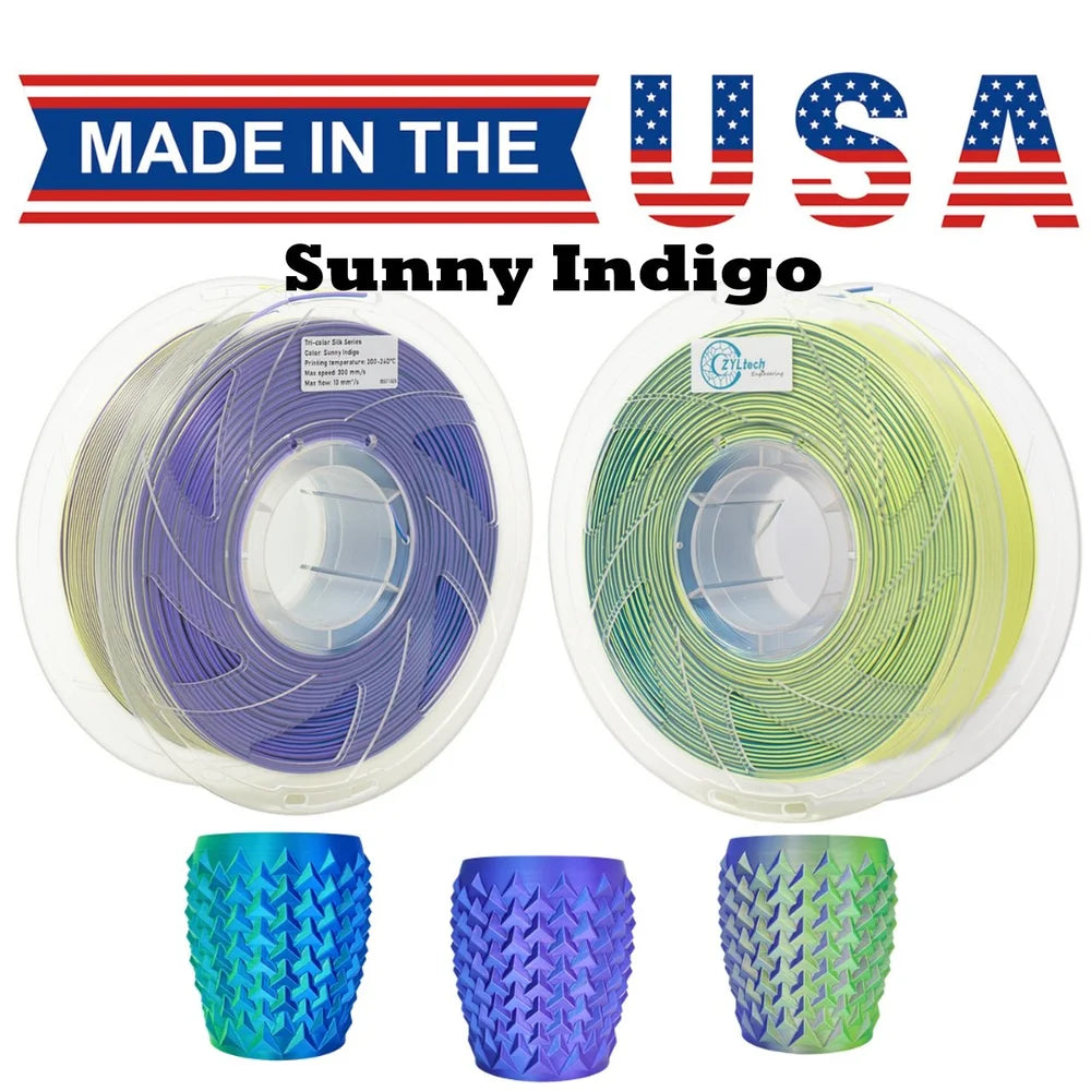 ZYLtech Tri-Color Silk Series 3D Printer Filament 1.75mm 1 kg 2.2 lbs
