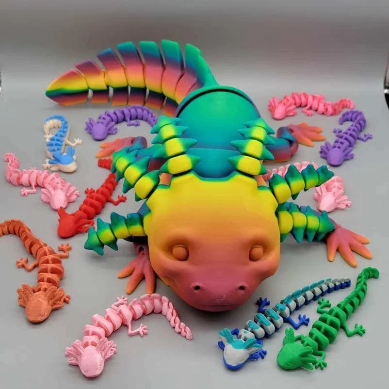 Giant 3D printed Axolotl - Fully articulated