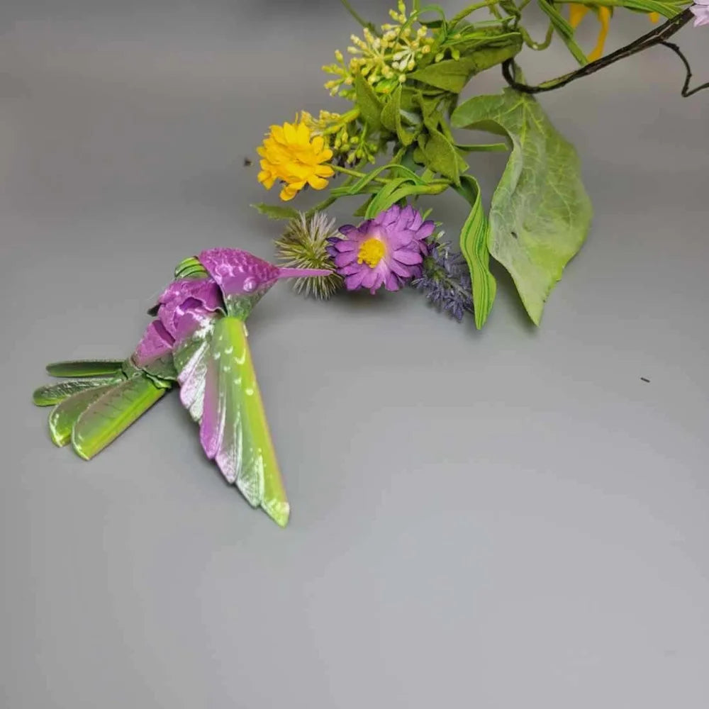 3D Printed Articulated Hummingbird Figurine