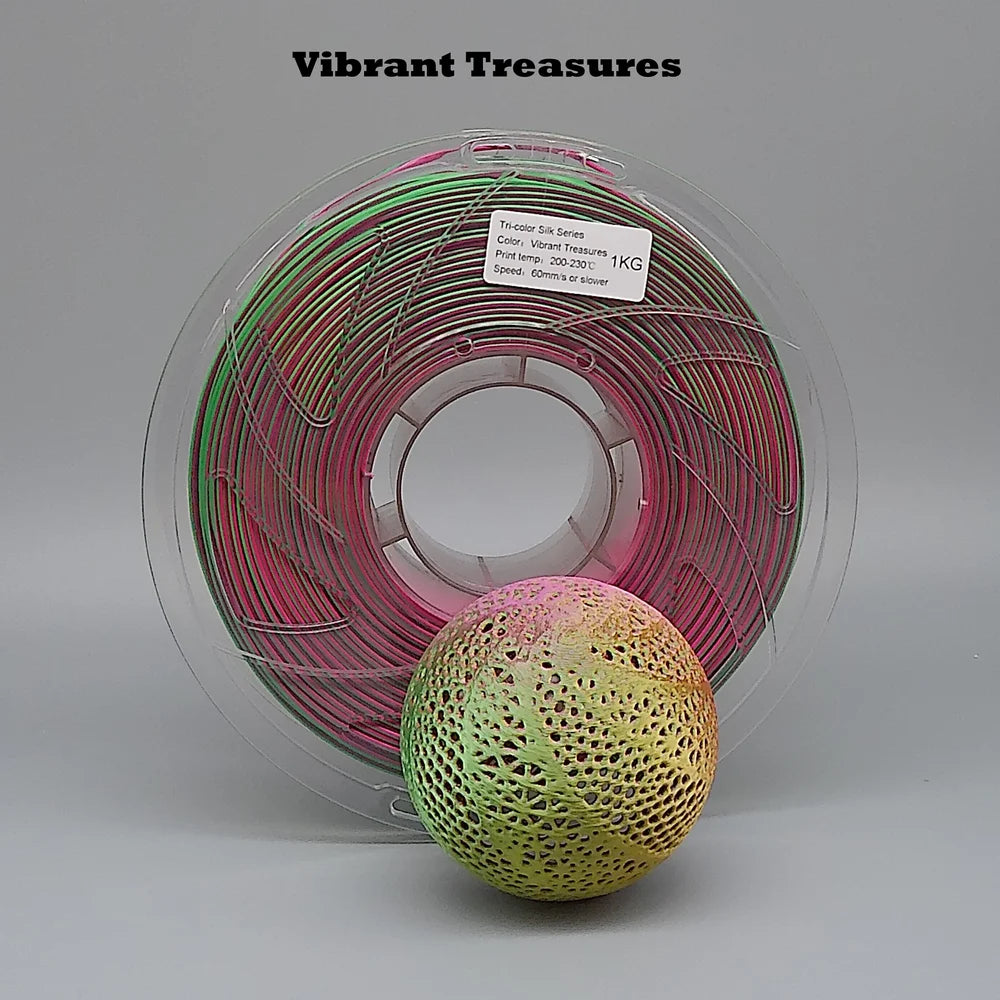 ZYLtech Tri-Color Silk Series 3D Printer Filament 1.75mm 1 kg 2.2 lbs