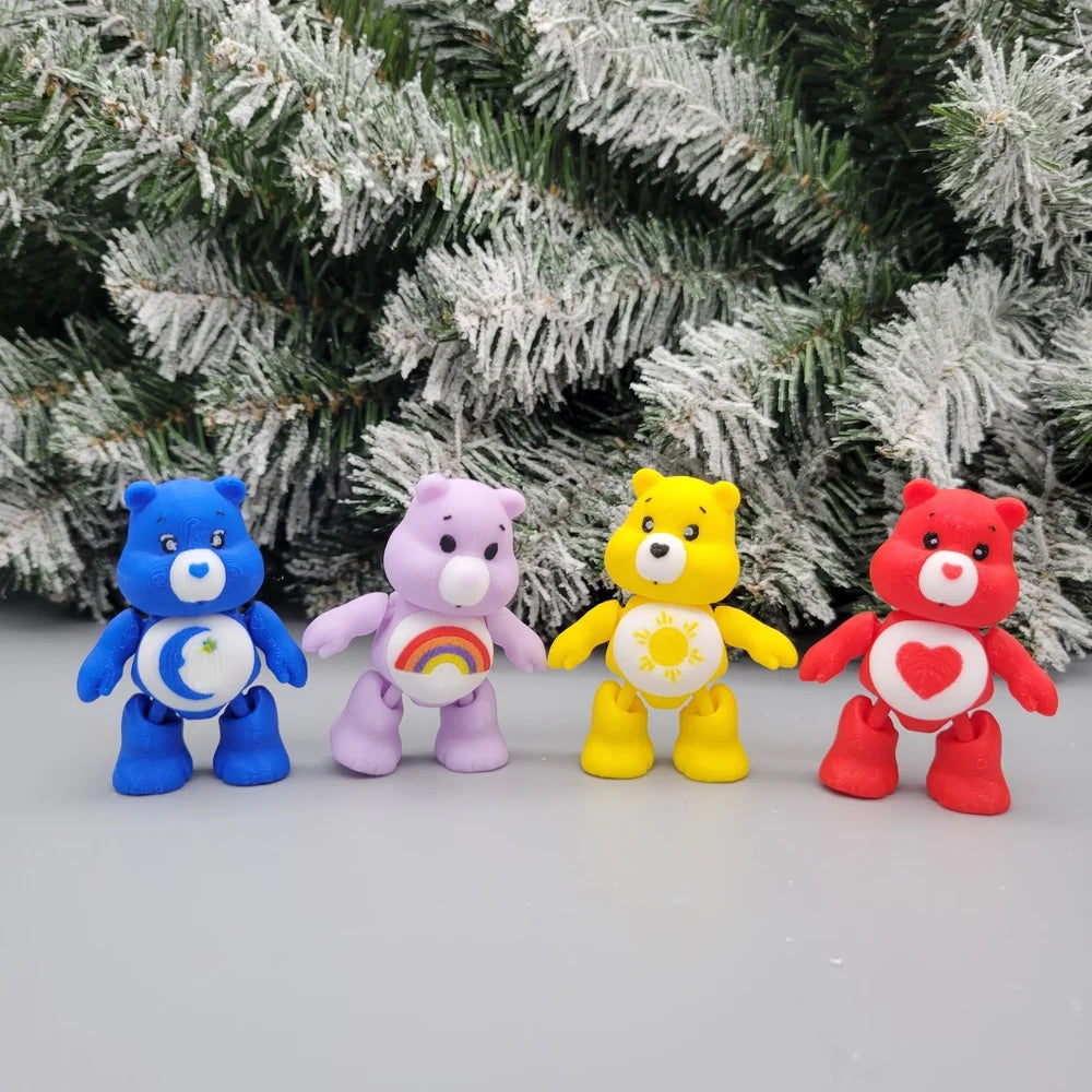 3D Printed Mini Care Bears figurine - Whimsical Collectibles