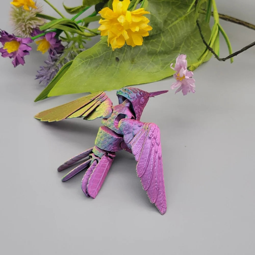 3D Printed Articulated Hummingbird Figurine