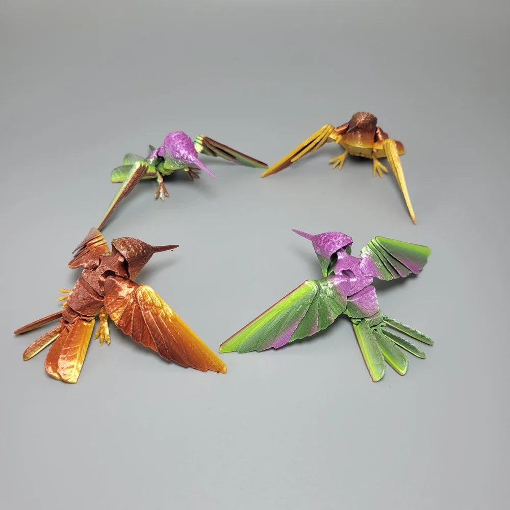 3D Printed Articulated Hummingbird Figurine
